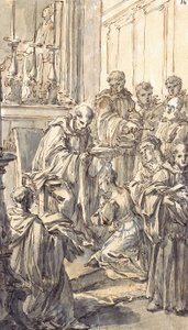 De Wijding van Sint Juliana Falconieri door Pier Leone Ghezzi